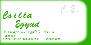 csilla egyud business card